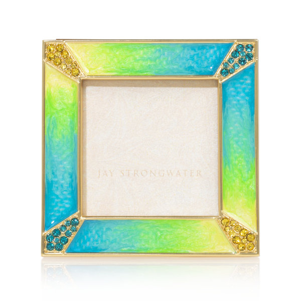 Jay Strongwater Leland Pavé Corner Metal Picture Frame Perigold